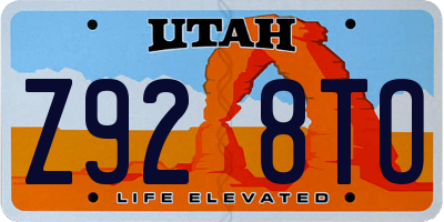 UT license plate Z928TO