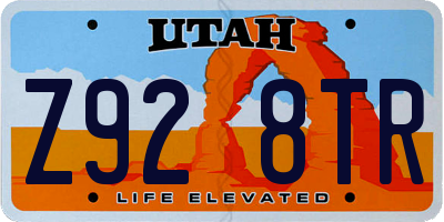 UT license plate Z928TR
