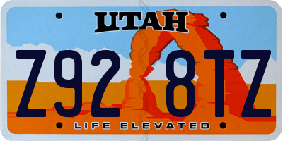 UT license plate Z928TZ