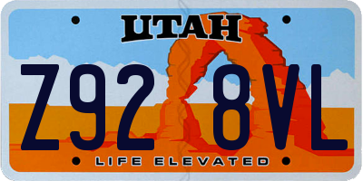 UT license plate Z928VL
