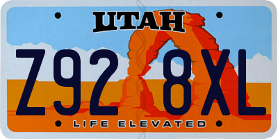UT license plate Z928XL