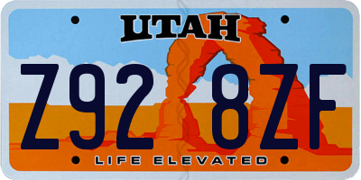 UT license plate Z928ZF