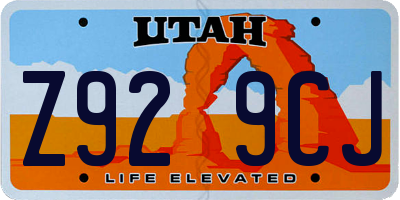 UT license plate Z929CJ