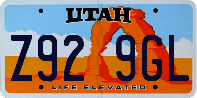 UT license plate Z929GL