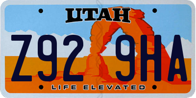 UT license plate Z929HA