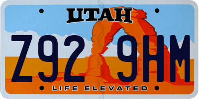 UT license plate Z929HM