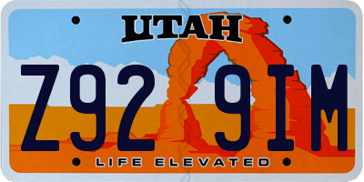 UT license plate Z929IM