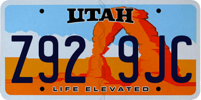 UT license plate Z929JC