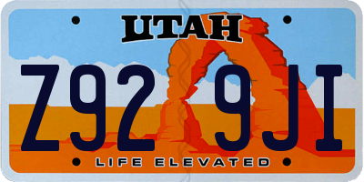 UT license plate Z929JI
