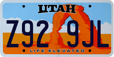 UT license plate Z929JL