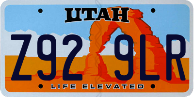 UT license plate Z929LR