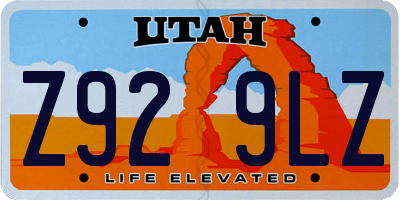 UT license plate Z929LZ