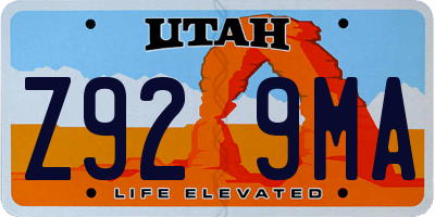 UT license plate Z929MA