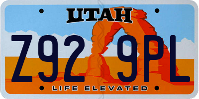 UT license plate Z929PL