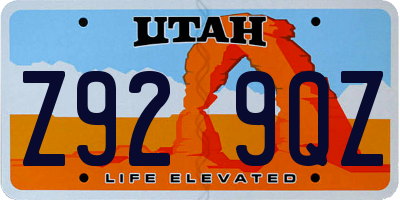 UT license plate Z929QZ