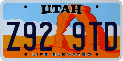 UT license plate Z929TD