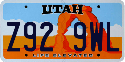 UT license plate Z929WL