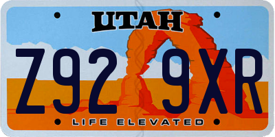 UT license plate Z929XR