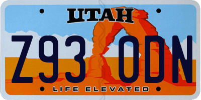 UT license plate Z930DN