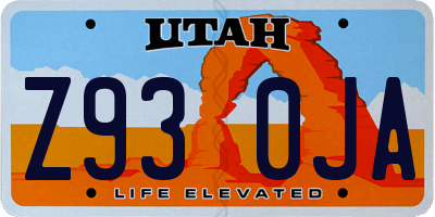 UT license plate Z930JA