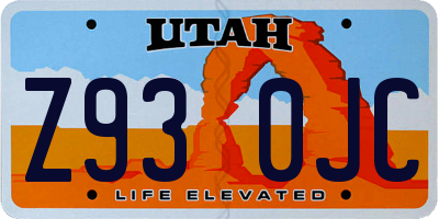 UT license plate Z930JC