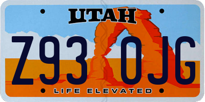 UT license plate Z930JG