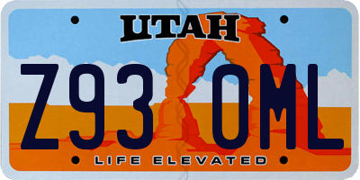 UT license plate Z930ML