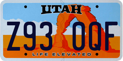UT license plate Z930QF
