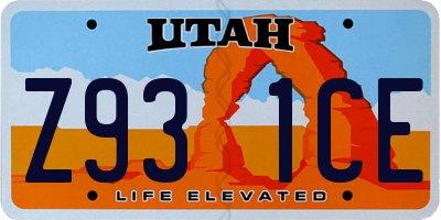 UT license plate Z931CE
