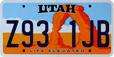 UT license plate Z931JB