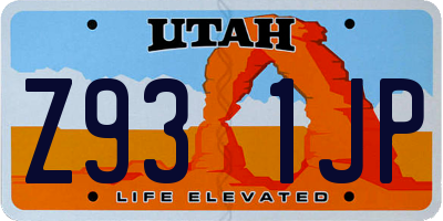 UT license plate Z931JP