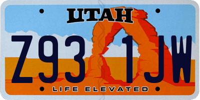 UT license plate Z931JW