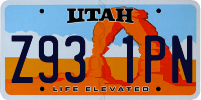 UT license plate Z931PN