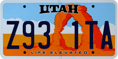UT license plate Z931TA