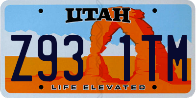UT license plate Z931TM