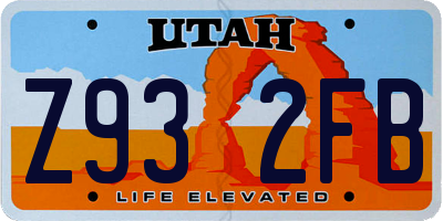 UT license plate Z932FB