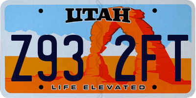 UT license plate Z932FT