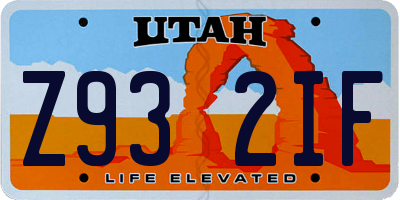 UT license plate Z932IF