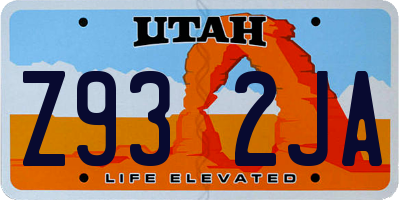 UT license plate Z932JA