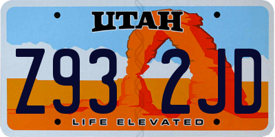 UT license plate Z932JD