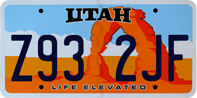 UT license plate Z932JF