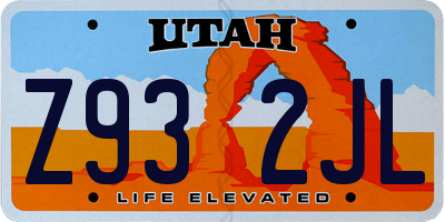 UT license plate Z932JL