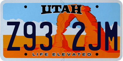 UT license plate Z932JM