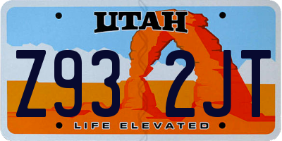UT license plate Z932JT