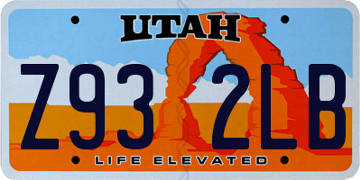 UT license plate Z932LB