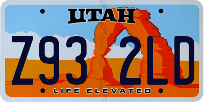 UT license plate Z932LD