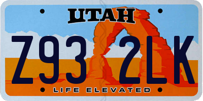 UT license plate Z932LK