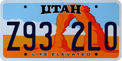 UT license plate Z932LO