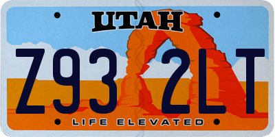 UT license plate Z932LT