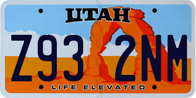 UT license plate Z932NM